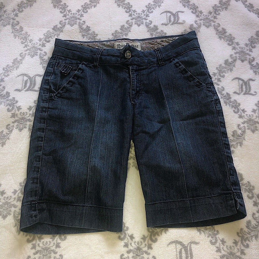 Dark Wash One 5 One Jorts